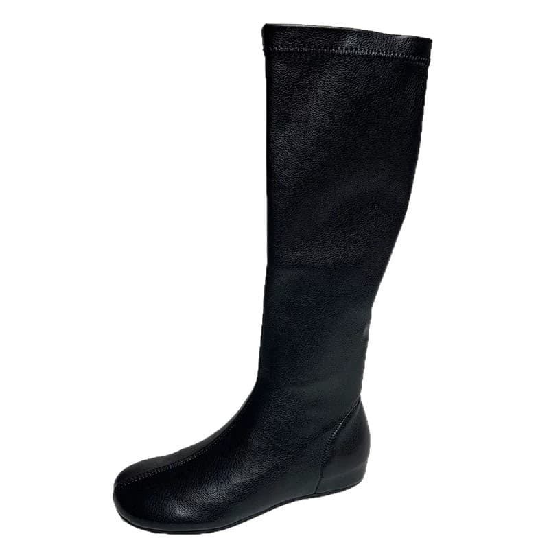 Ni Yueyi Women's Retro Knee-High Boots – Chunky Heel, Back Zipper, Black or Brown, photo 5