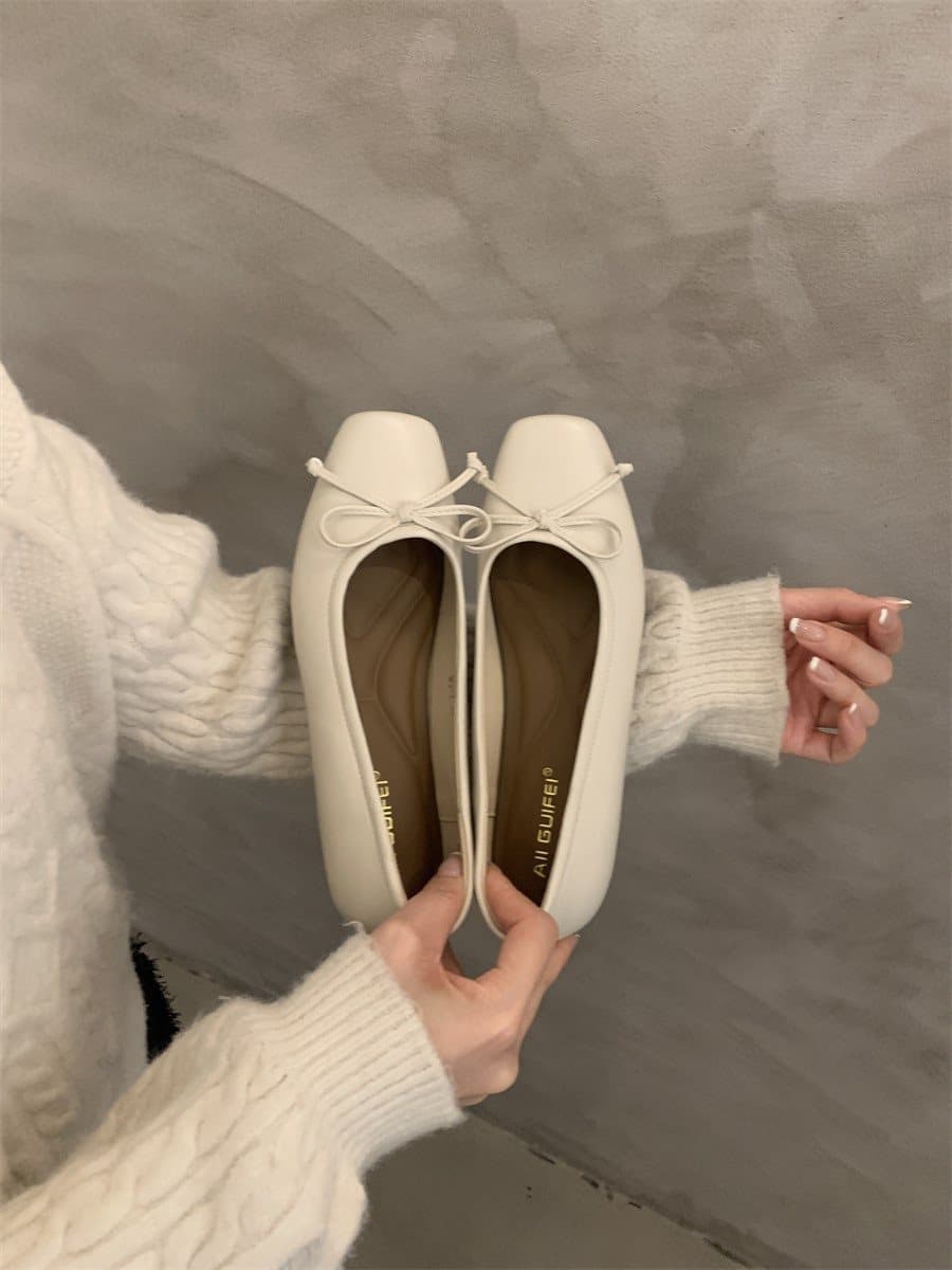 Women's Flat Open-Toe Bow Mule Shoes – Silver French Style Evening Flats, photo 6