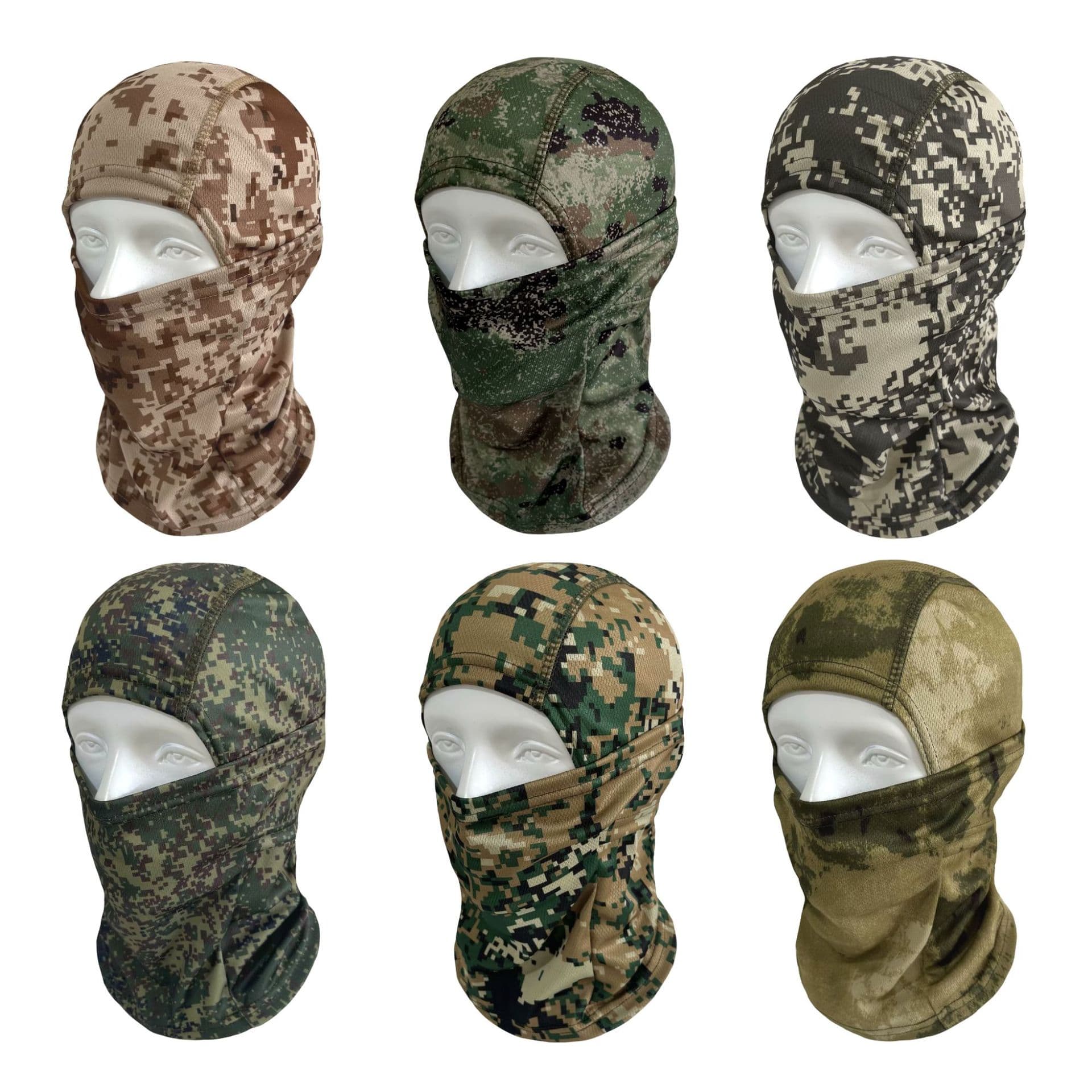 Sun Protection Cycling Face Mask – Windproof, Dustproof Balaclava in Camo & Solid Colors, photo 4