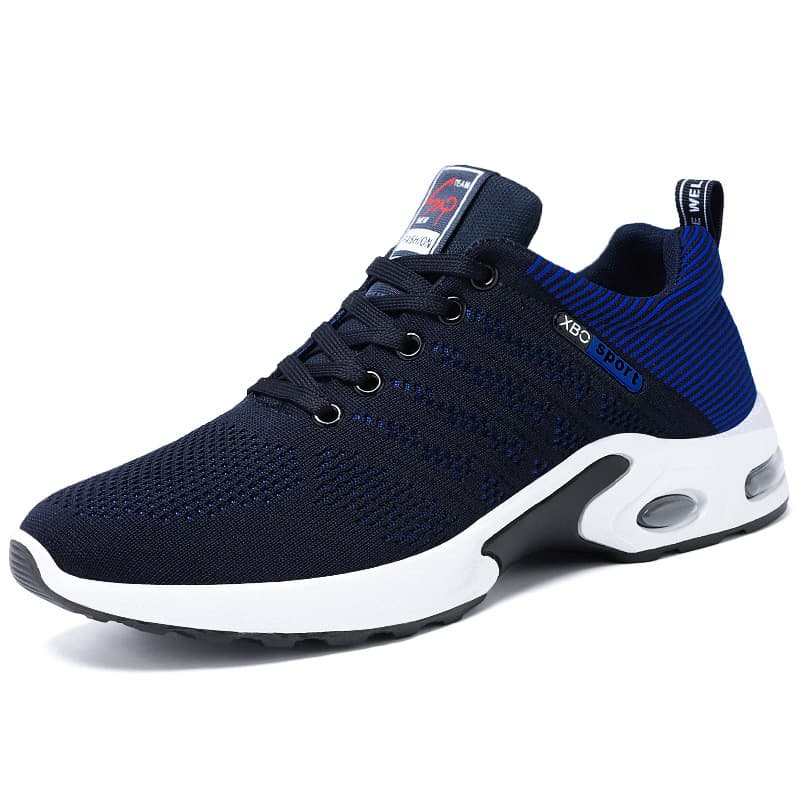 Men's Breathable Knit Running Sneakers – Lightweight Lace-Up Athletic Shoes in Large Sizes, Odor-Resistant, Multiple Colors, photo 5