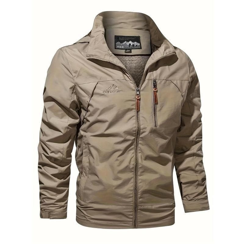 Men's Hooded Windproof Outdoor Jacket – Lightweight Wrinkle-Resistant Spring Layer in Army Green, photo 2