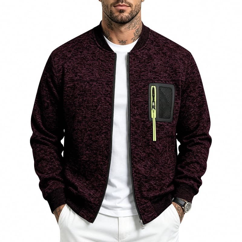 Cross-Border Spring & Summer Men's Cationic Baseball Jacket, Full-Zip Outerwear, Color-Blocked Casual Men's Top, Multiple Colors, In Stock, photo 2