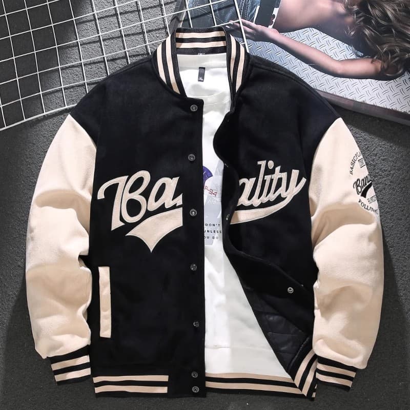 Suede Baseball Jacket for Men: Fall/Winter American Retro Jacket, Spring/Fall Loose-Fit Top, Embroidered Pilot Jacket, Trendy, photo 7