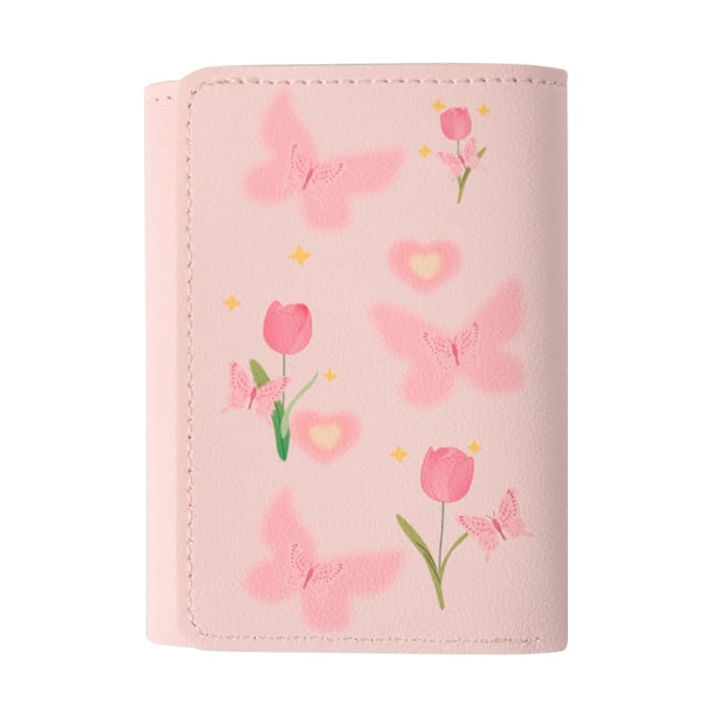 Butterfly-Print Tri-Fold Wallet – Compact PU Purse with Card & Coin Compartments, photo 6