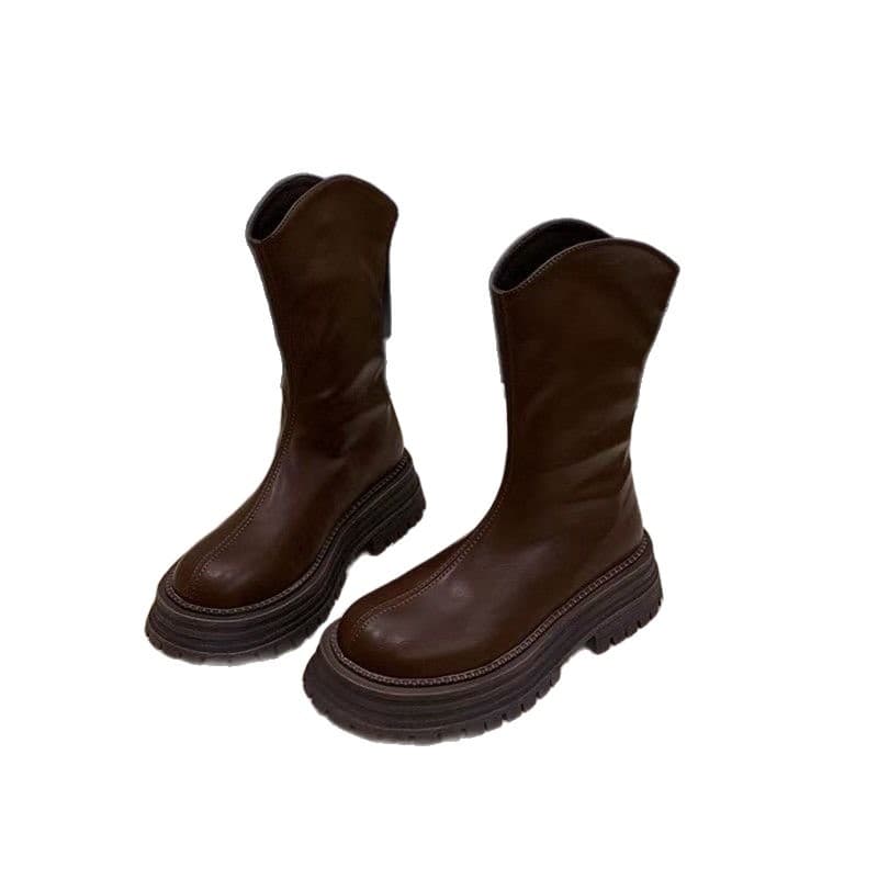 Women's Retro Chunky Heel Ankle Boots – Lightweight Zip-Up Hiking Style Boots, photo 5