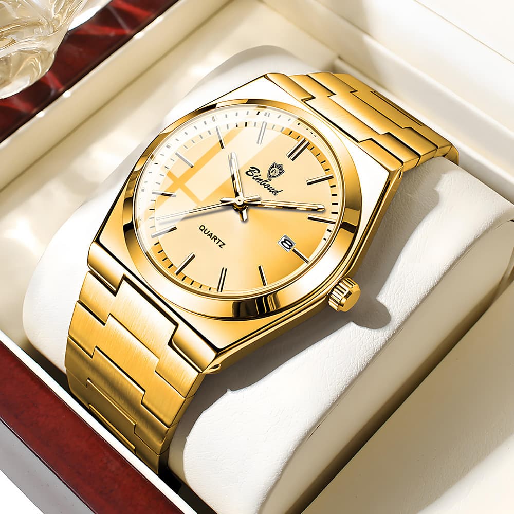 BINBOND Ultra-Thin Men's Quartz Watch – Water-Resistant, Luminous, Stainless Steel Business Watch, photo 8