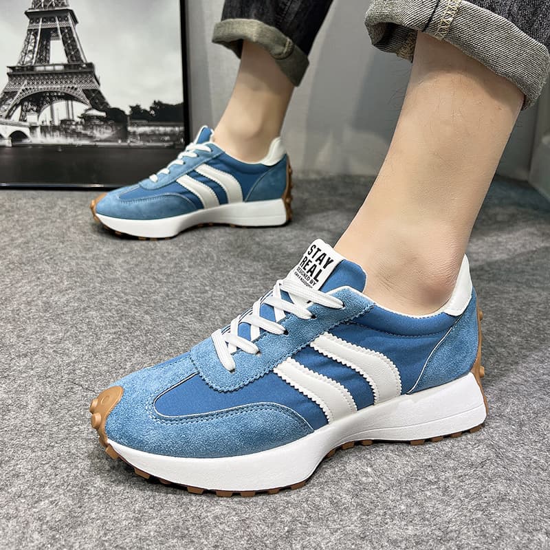 Retro Two-Tone Sneakers for Women – Breathable Mesh & PU Casual Shoes with Chunky Sole, photo 6