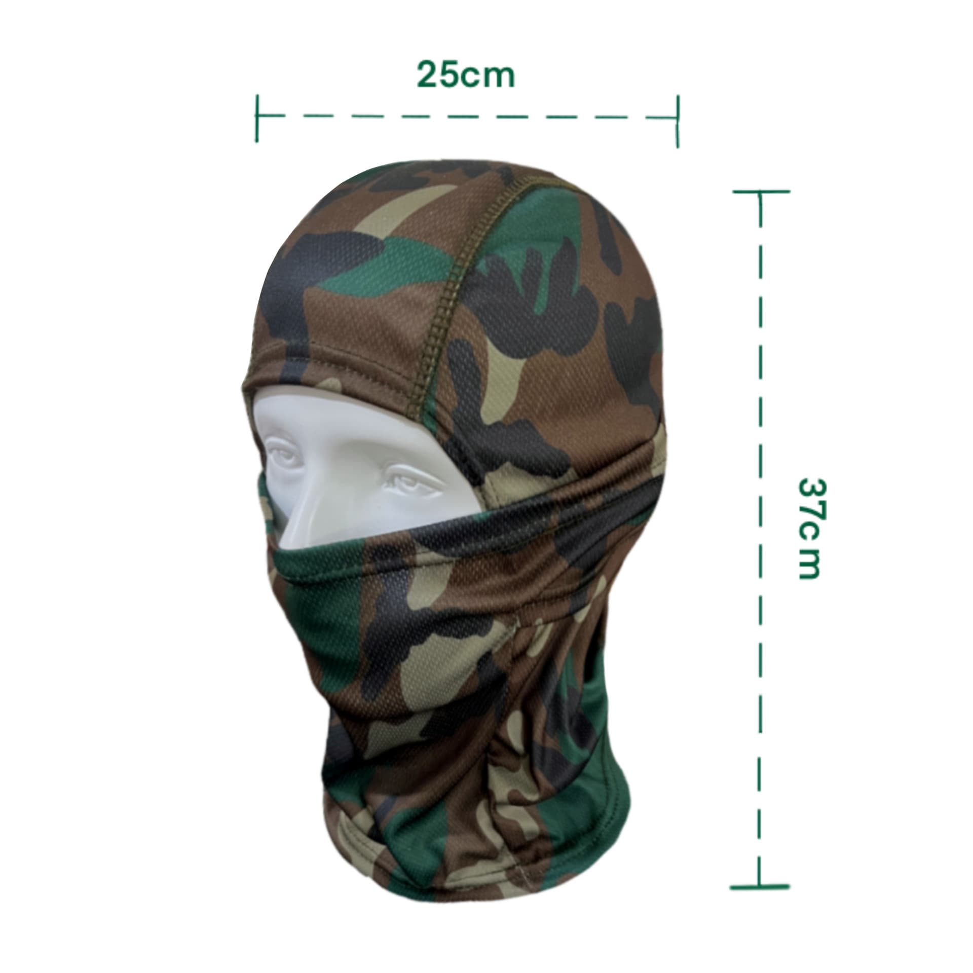 Sun Protection Cycling Face Mask – Windproof, Dustproof Balaclava in Camo & Solid Colors, photo 3