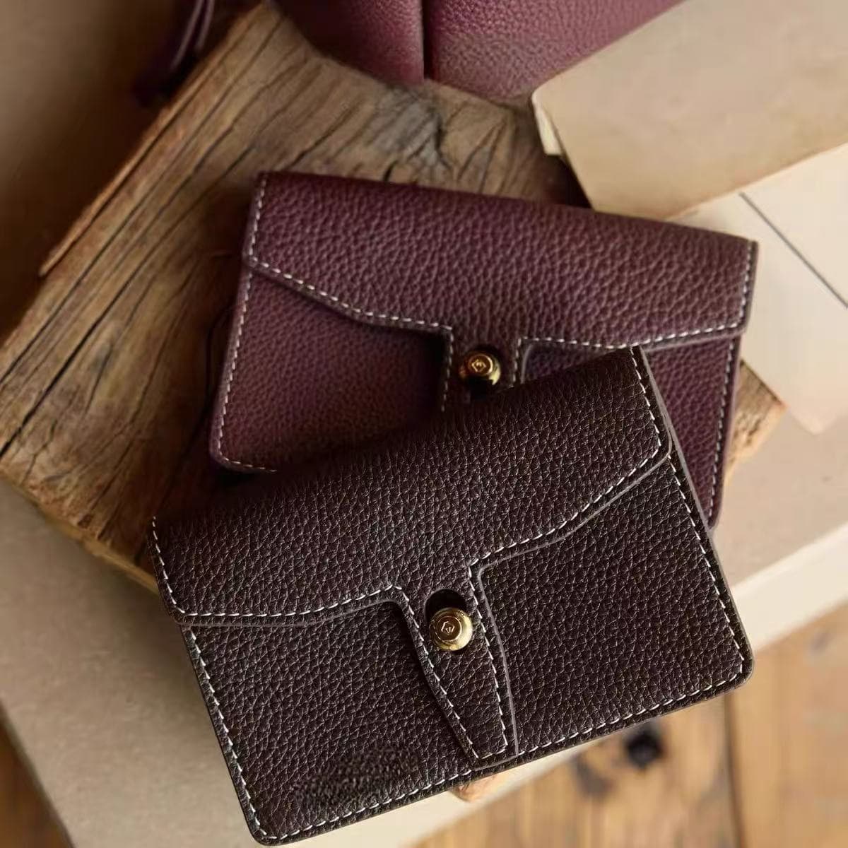 Trace Wallet Unisex Slim & Compact Genuine Leather Wallet for Coins & Cards — Long Clutch Style, 4 Colors, photo 2