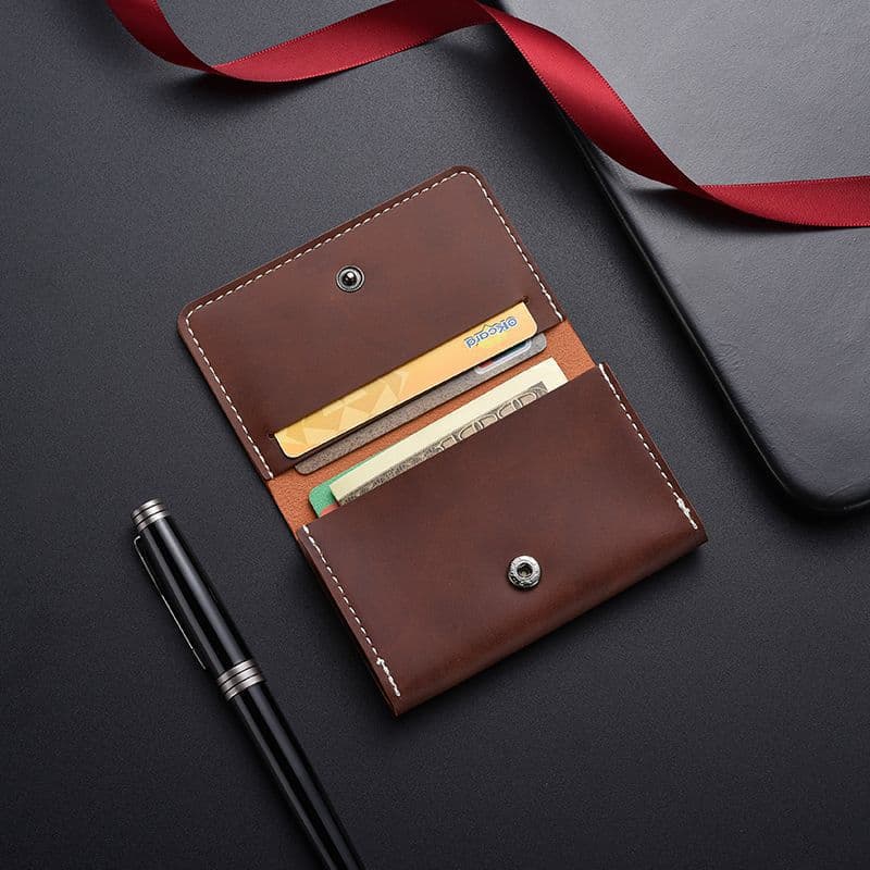 Crazy Horse Wallet, Pickup-Style Bag, Women's Credit Card and Debit Card Holder, Genuine Leather-Look Coin Purse, Men's Vintage Business Card Holder, photo 4
