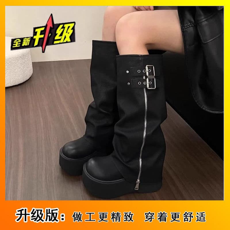 Women's Knee-High Riding Boots with Thick Sole & Height Boost – Fall 2025, photo 6