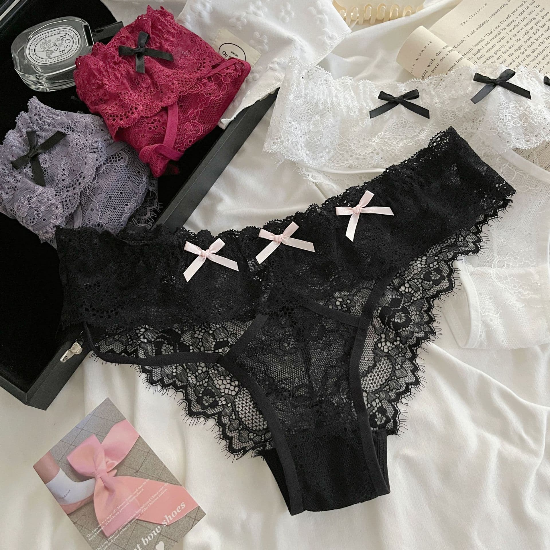 Erotic Magic ~ New French-Style Lace Panties: Sexy, Alluring, Low-Rise, Sheer, and Breathable Women's Briefs, photo 4