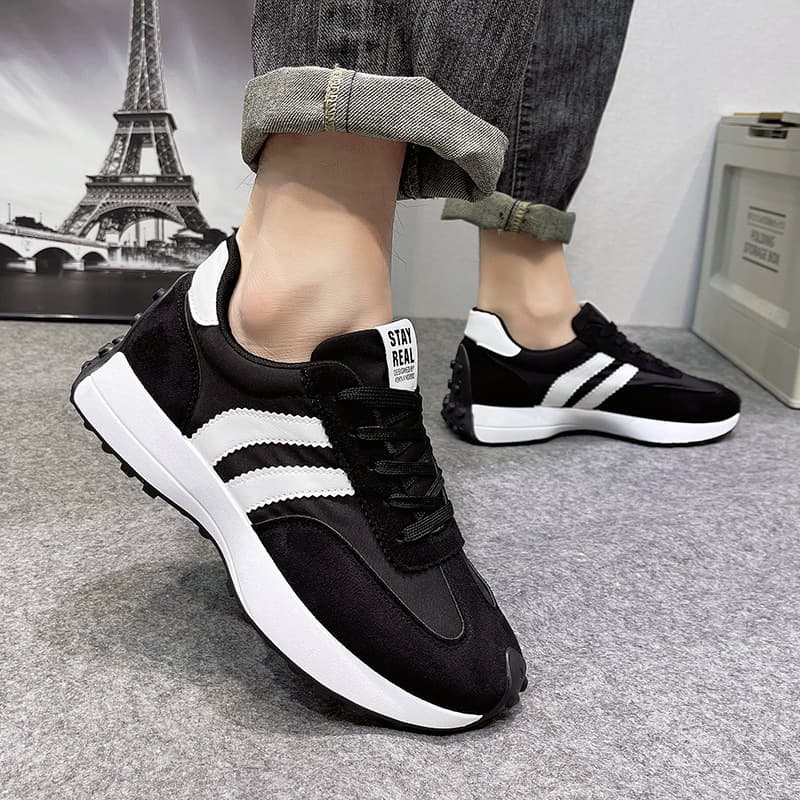 Retro Two-Tone Sneakers for Women – Breathable Mesh & PU Casual Shoes with Chunky Sole, photo 7