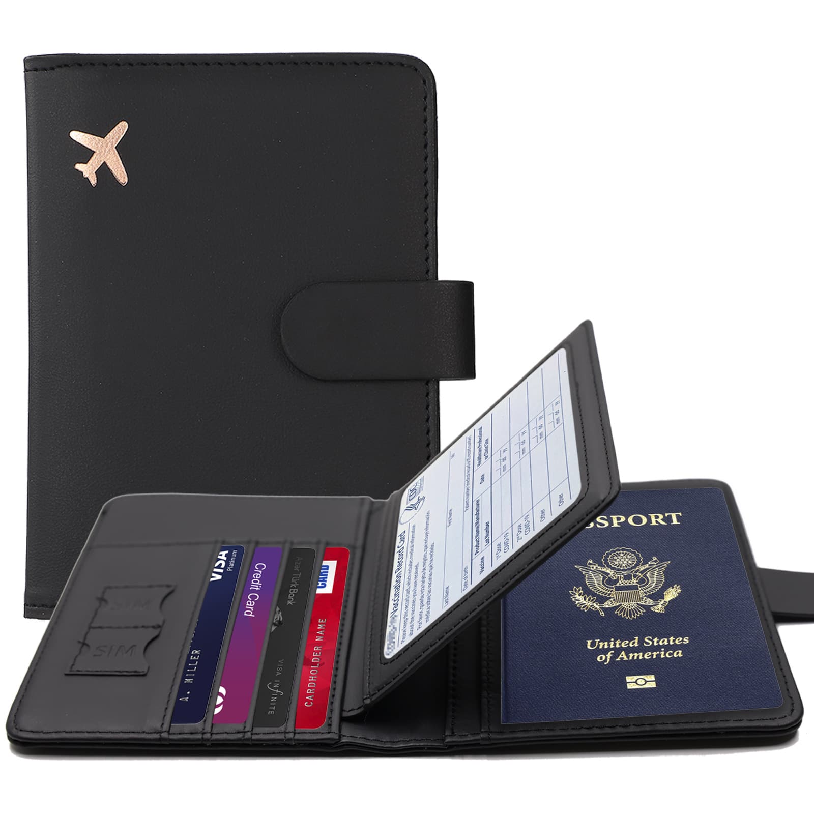 RFID Passport Holder & Travel Document Organizer — PU Leather Ticket & ID Case, Waterproof, Anti-Skimming, Unisex, photo 5