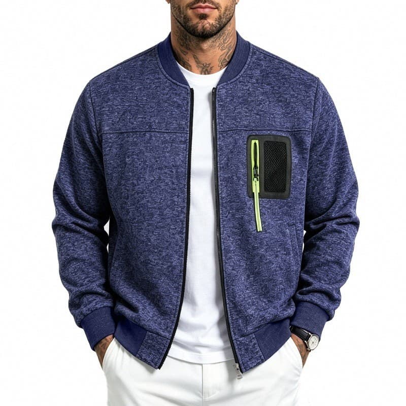 Cross-Border Spring & Summer Men's Cationic Baseball Jacket, Full-Zip Outerwear, Color-Blocked Casual Men's Top, Multiple Colors, In Stock, photo 3