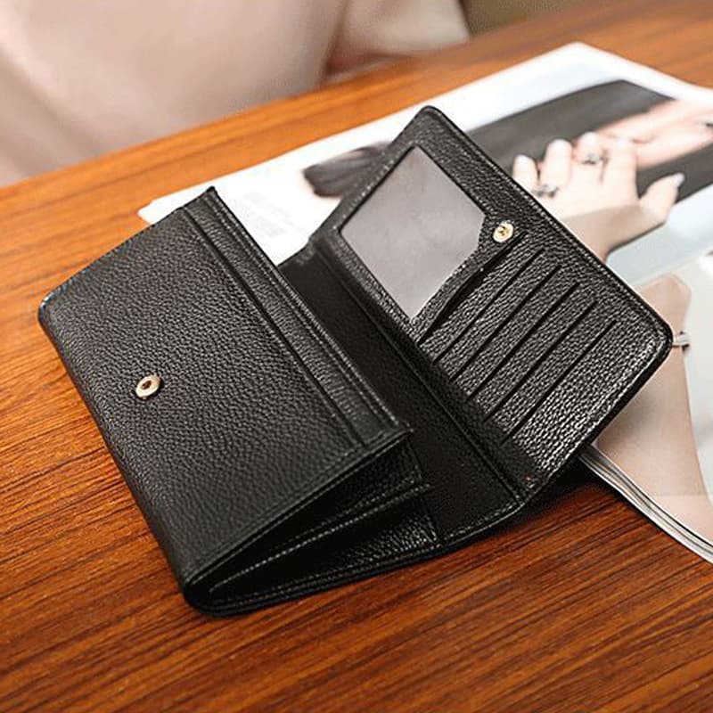 2026 New Long Women's Wallet: European and American-Style Minimalist and Fashionable Clasp Clutch with Large Capacity, photo 3