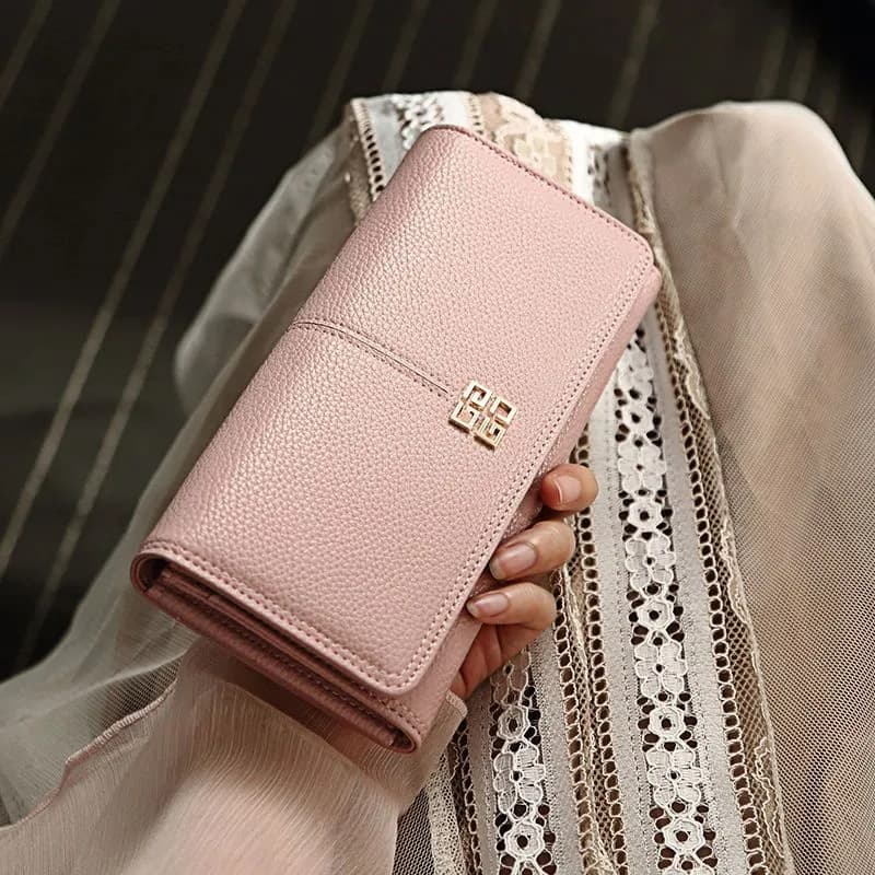 2026 New Long Women's Wallet: European and American-Style Minimalist and Fashionable Clasp Clutch with Large Capacity, photo 6