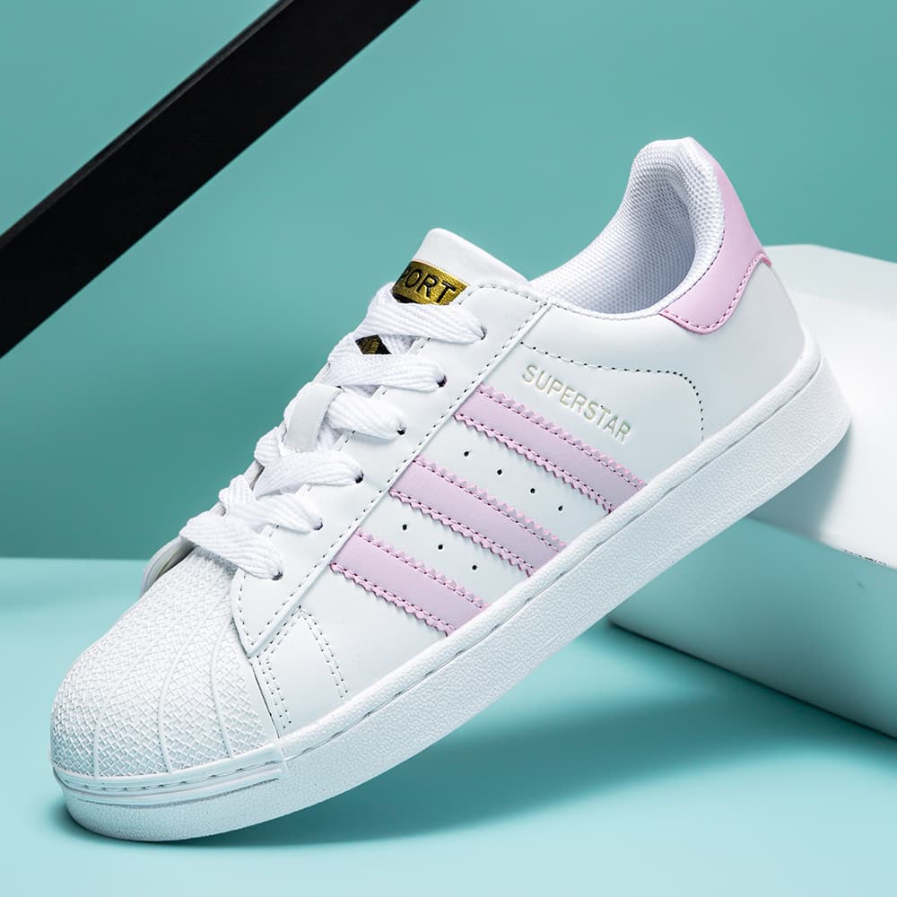 Far Reaches Shell-Toe White Sneakers – Unisex Casual Shoes with Breathable PU Upper and Rubber Sole, photo 9