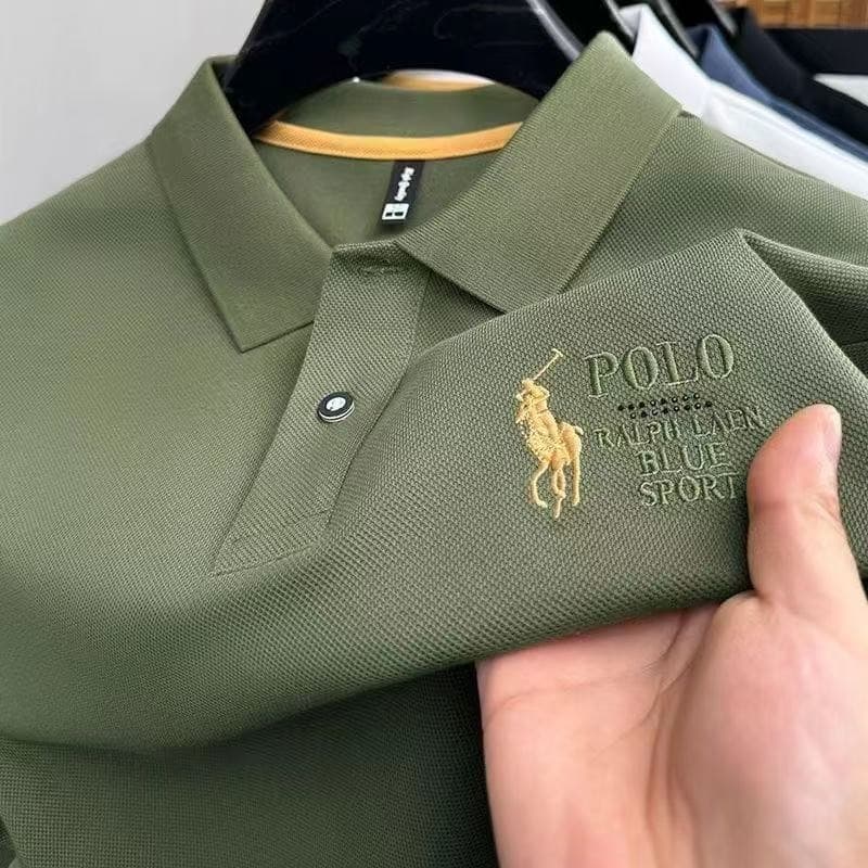 Men's Embroidered Collar Short-Sleeve Shirt – Lightweight Breathable Summer Business Tee, photo 7