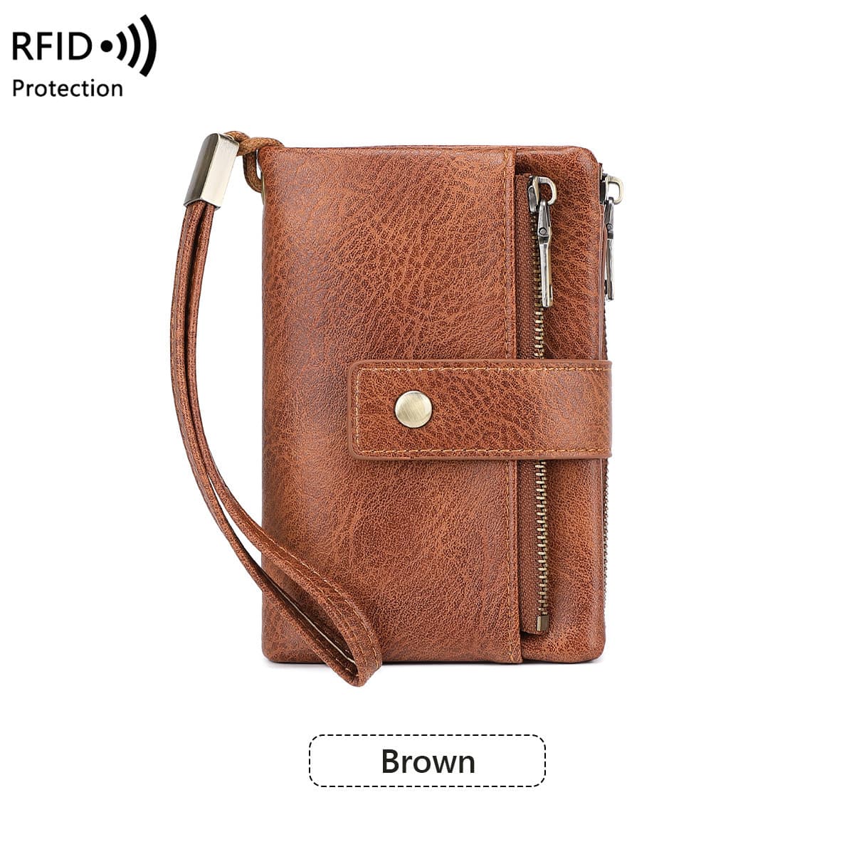 RFID Anti-Theft Wallet: Multifunctional, Short, Tri-Fold, Retro-Style, Large-Capacity Coin Purse, European and American Retro Style, photo 7