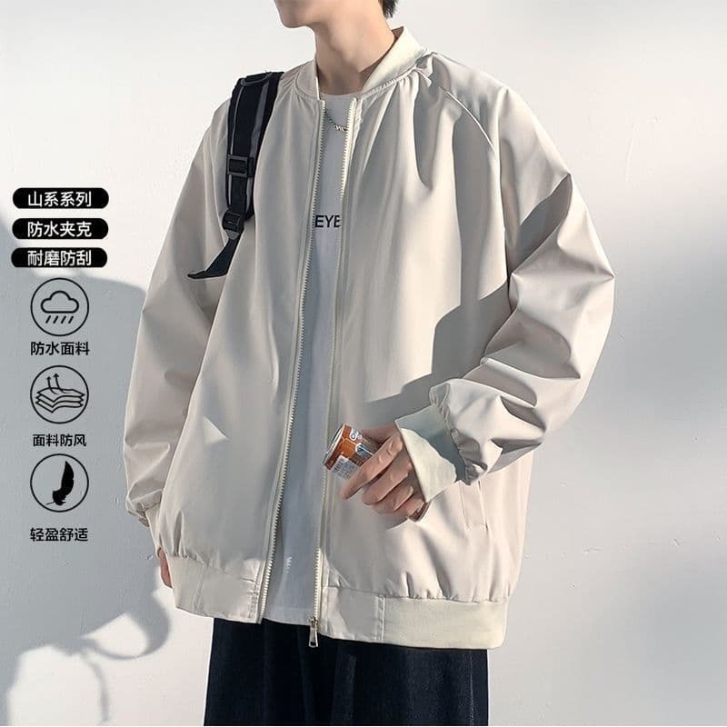 New Spring/Fall Jackets for Men and Women: Casual, Versatile Men's Outerwear, American-Style Baseball Jackets, Solid-Color Windbreakers, photo 6
