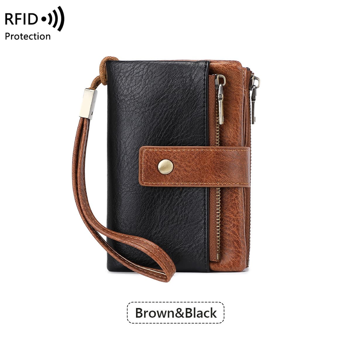 RFID Anti-Theft Wallet: Multifunctional, Short, Tri-Fold, Retro-Style, Large-Capacity Coin Purse, European and American Retro Style, photo 8