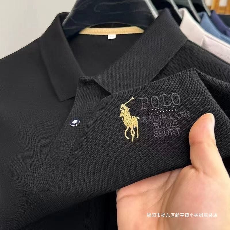 Men's Embroidered Collar Short-Sleeve Shirt – Lightweight Breathable Summer Business Tee, photo 2