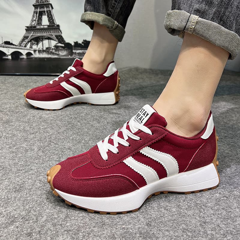 Retro Two-Tone Sneakers for Women – Breathable Mesh & PU Casual Shoes with Chunky Sole, photo 9