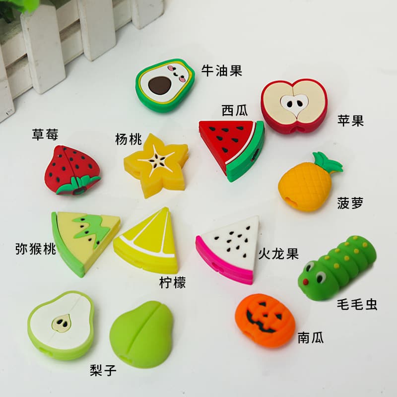 Cute Cartoon Fruit & Unicorn Cable Protector – PVC Cable Bite Guard to Prevent Charging Cable Breakage, photo 3