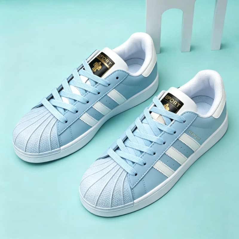 Far Reaches Shell-Toe White Sneakers – Unisex Casual Shoes with Breathable PU Upper and Rubber Sole, photo 8
