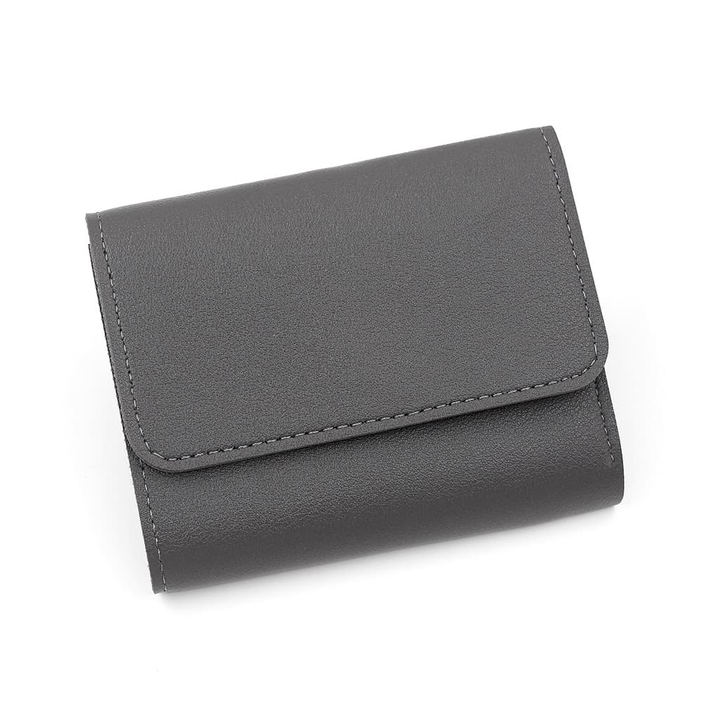 Women's Tri-Fold Wallet – Multiple Card Slots, Large Capacity & Coin Purse | Solid Color PVC, photo 10