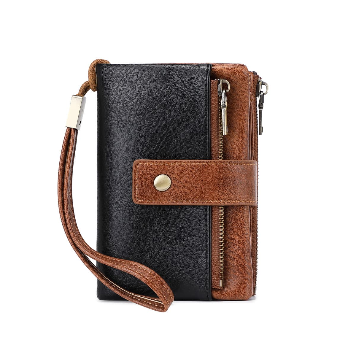 RFID Anti-Theft Wallet: Multifunctional, Short, Tri-Fold, Retro-Style, Large-Capacity Coin Purse, European and American Retro Style, photo 5