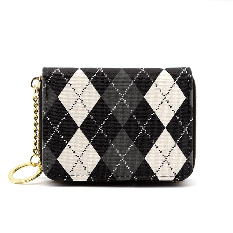 New Diamond-Pattern Zipper Coin Purse: Large-Capacity, Multifunctional Card Holder for Women—Luxurious Wallet with Korean-Style Anti-Demagnetization Card Sleeves, photo 9