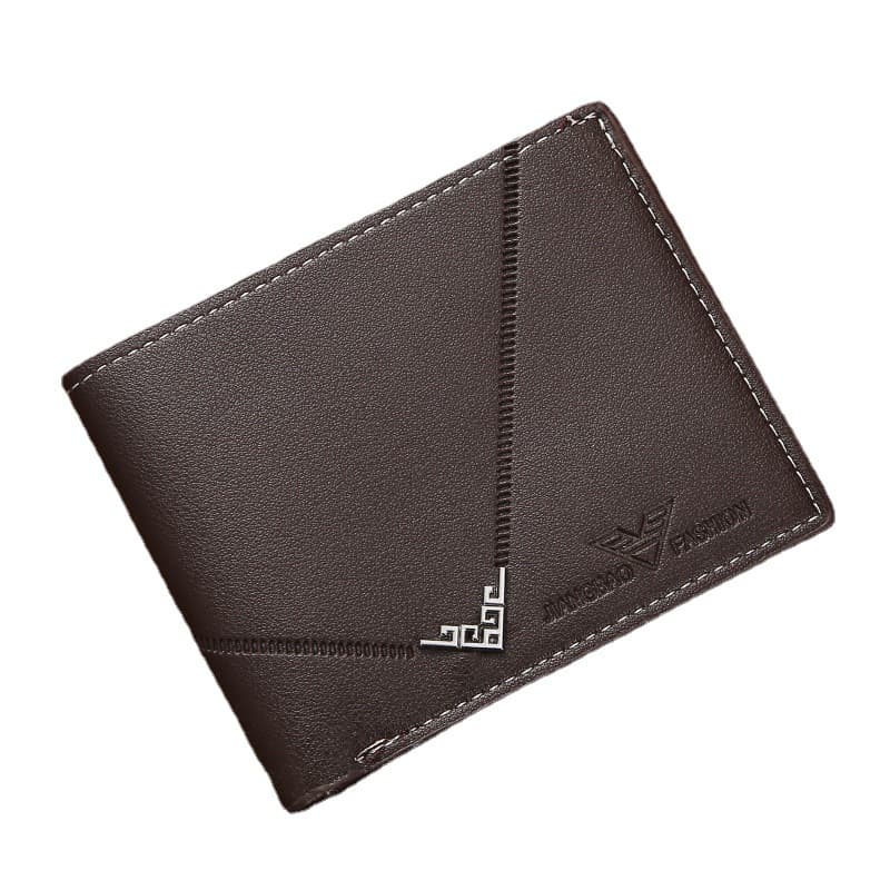 New Men's Wallet: Short-Style Wallet for Young Men—Simple and Stylish, Multiple Card Slots, Plain-Weave Design, Horizontal and Vertical Styles, Embossed Leather Wallet, photo 5