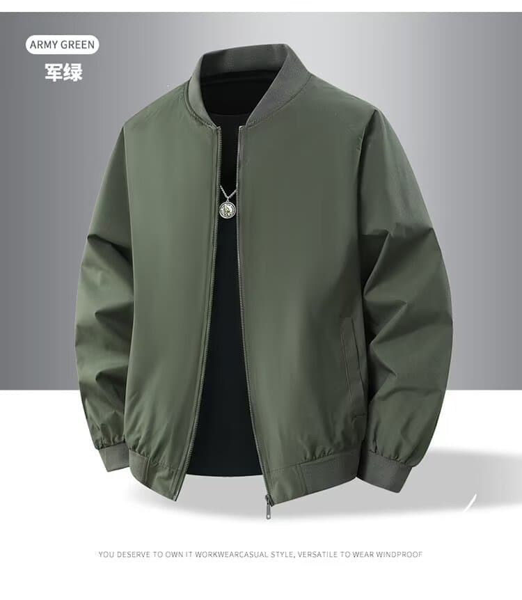 Cross-Border Jacket, Fall Men's Baseball Jacket, Trendy Brand, Casual Pilot Jacket, Solid-Color Men's Youthful Casual Jacket, photo 8