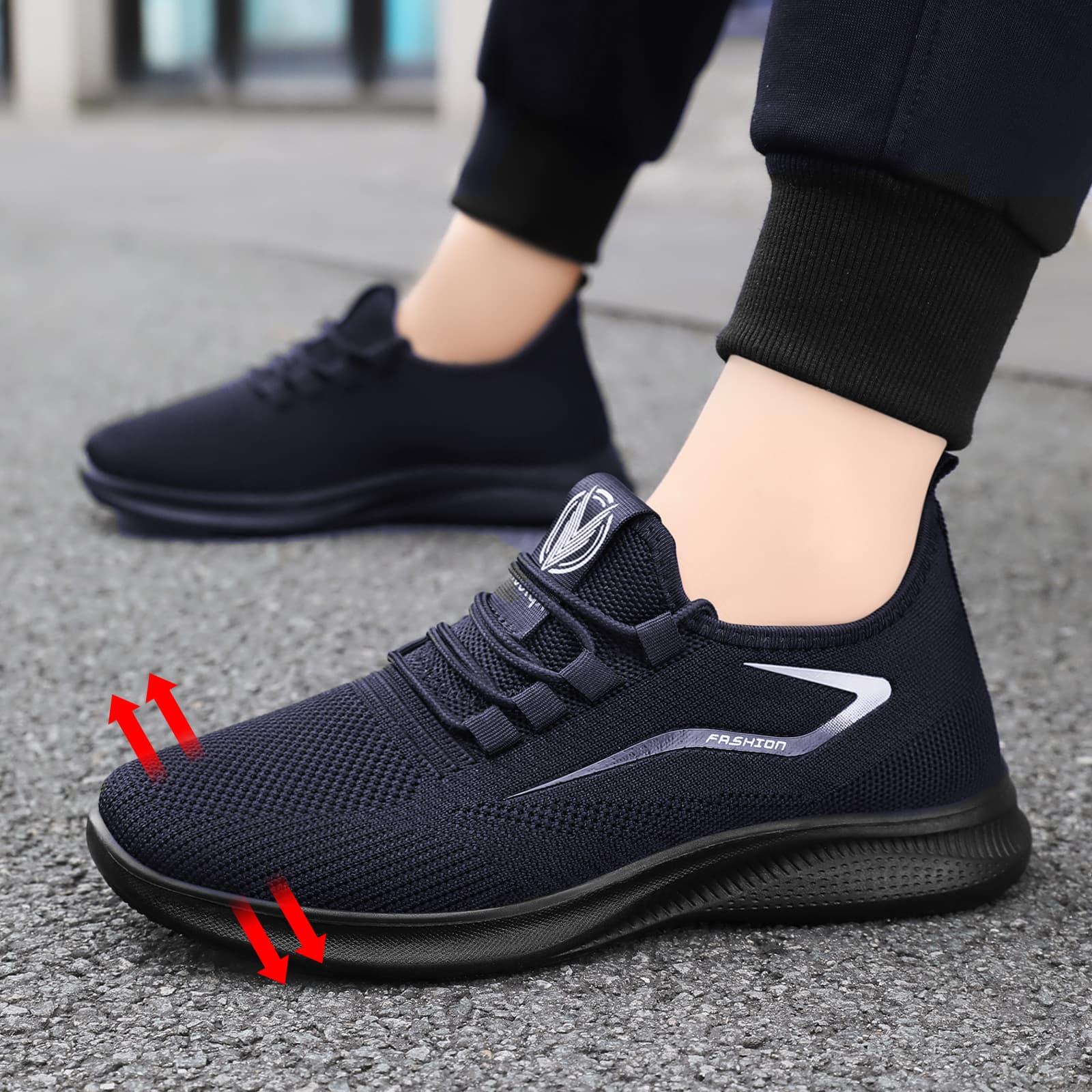 Men's Breathable Mesh Sneakers – Lightweight Casual Athletic Shoes, Odor-Resistant, Sizes 39-48, photo 6