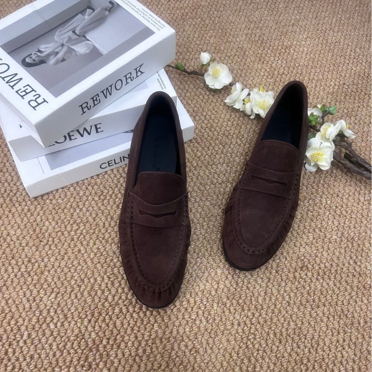 Women's Crocodile-Print Loafers – Flat British-Style Slip-On Shoes, PU Leather with Rubber Sole, photo 3