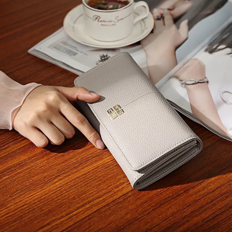 2026 New Long Women's Wallet: European and American-Style Minimalist and Fashionable Clasp Clutch with Large Capacity, photo 7