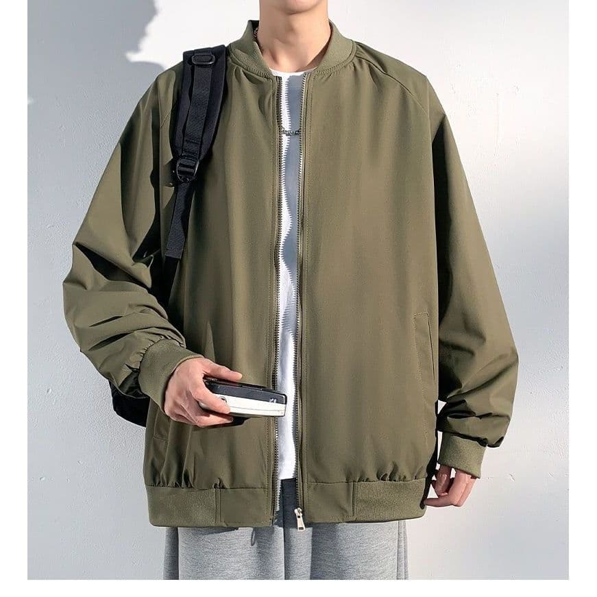 New Spring/Fall Jackets for Men and Women: Casual, Versatile Men's Outerwear, American-Style Baseball Jackets, Solid-Color Windbreakers, photo 8