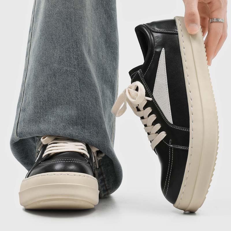 Men's Thick-Sole Height-Boosting Sneakers – Retro RO-Style Low-Top Casual Shoes, All-Season Comfort, photo 2