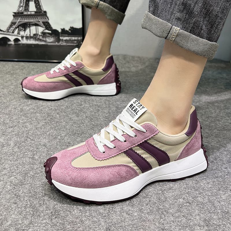 Retro Two-Tone Sneakers for Women – Breathable Mesh & PU Casual Shoes with Chunky Sole, photo 10