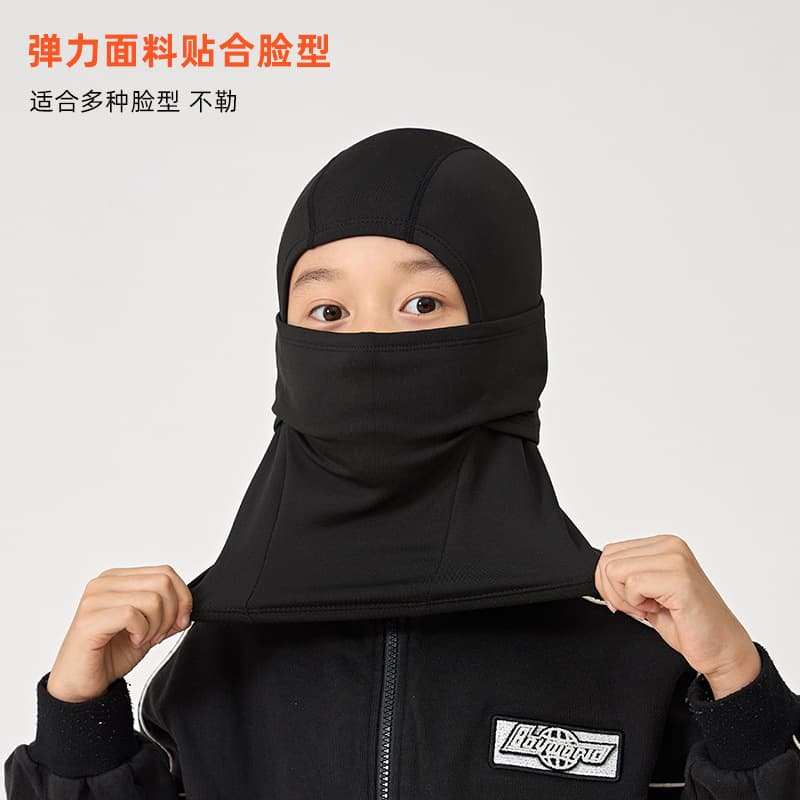 Kids' Winter Windproof Fleece-Lined Face Mask & Ski Hood – Warm Outdoor Training Face Protector for Boys & Girls, photo 2