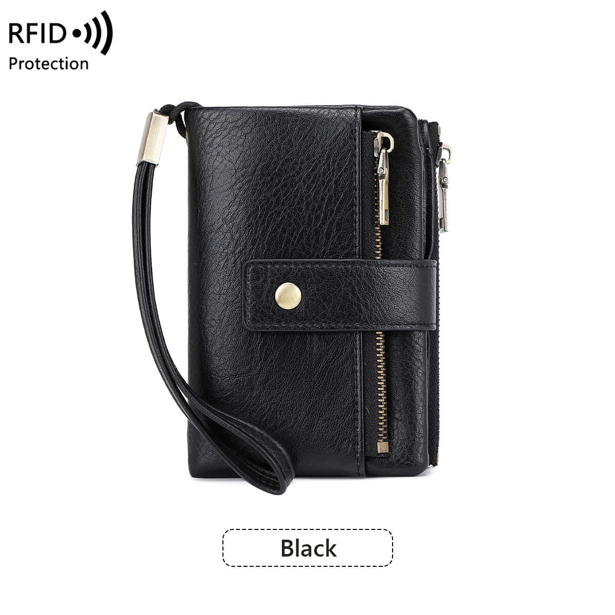RFID Anti-Theft Wallet: Multifunctional, Short, Tri-Fold, Retro-Style, Large-Capacity Coin Purse, European and American Retro Style, photo 10
