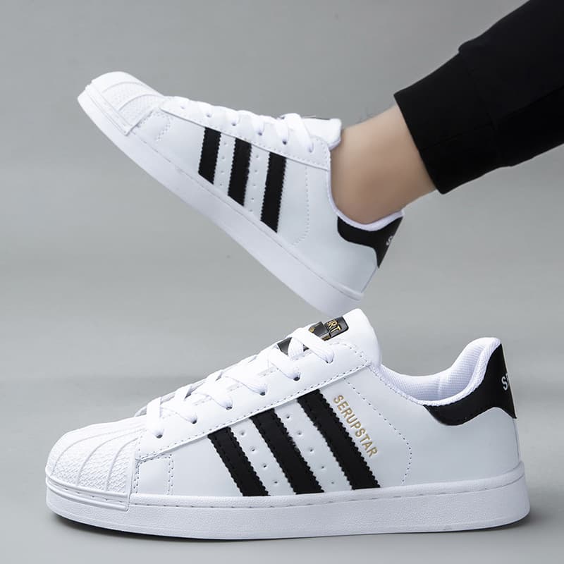 Far Reaches Shell-Toe White Sneakers – Unisex Casual Shoes with Breathable PU Upper and Rubber Sole, photo 4