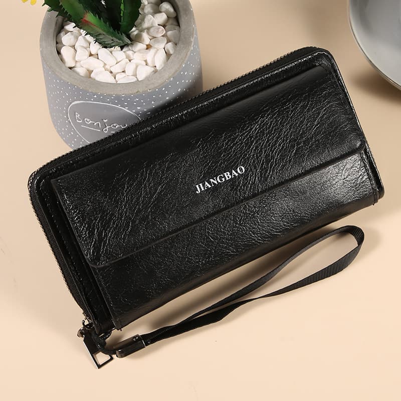 New Cross-Border Men's Large-Capacity Zipper Wallet with Multiple Card Slots, Large-Capacity Clutch, Phone Pouch, and Coin Purse, photo 7