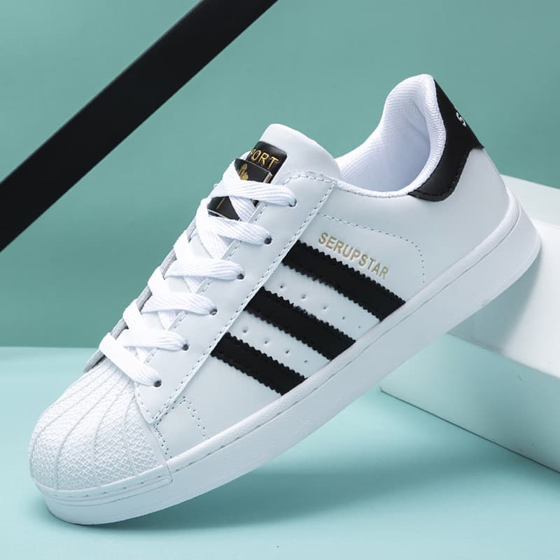 Far Reaches Shell-Toe White Sneakers – Unisex Casual Shoes with Breathable PU Upper and Rubber Sole, photo 7