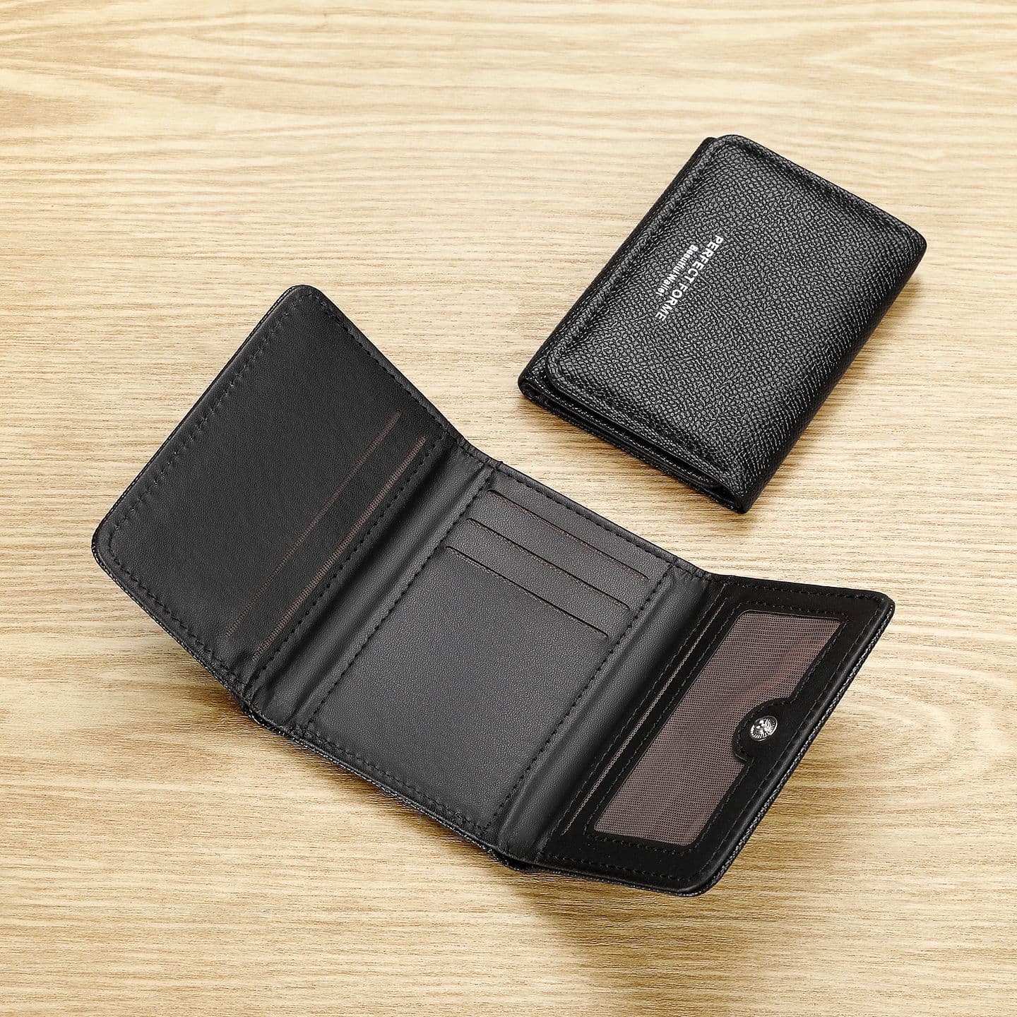 Cross-Border Best-Seller: Solid-Color Short Wallet for Women, Instagram-Style Minimalist Design, Multiple Card Slots, Large Capacity, Coin Purse, Multifunctional Men's Wallet, photo 7