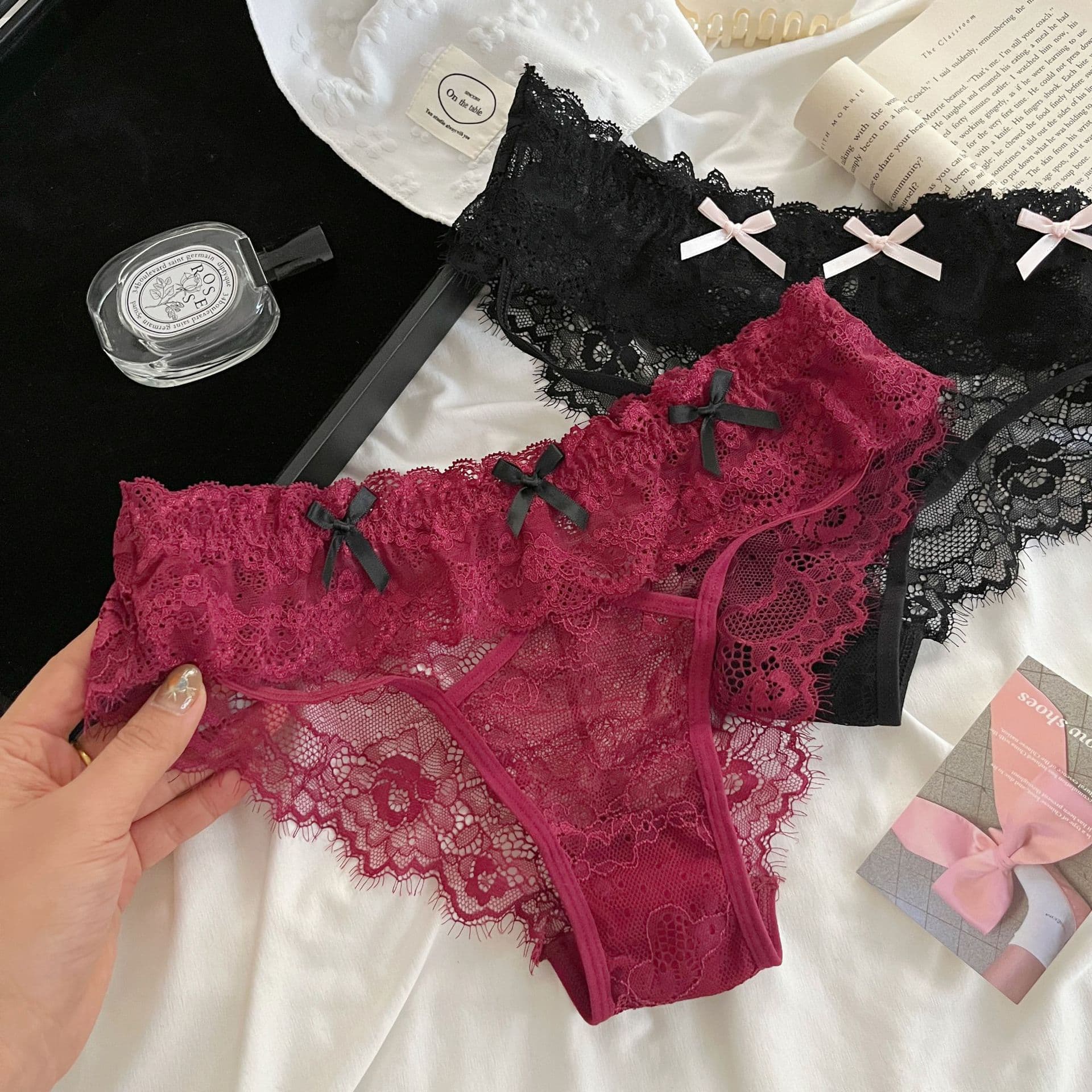Erotic Magic ~ New French-Style Lace Panties: Sexy, Alluring, Low-Rise, Sheer, and Breathable Women's Briefs, photo 2