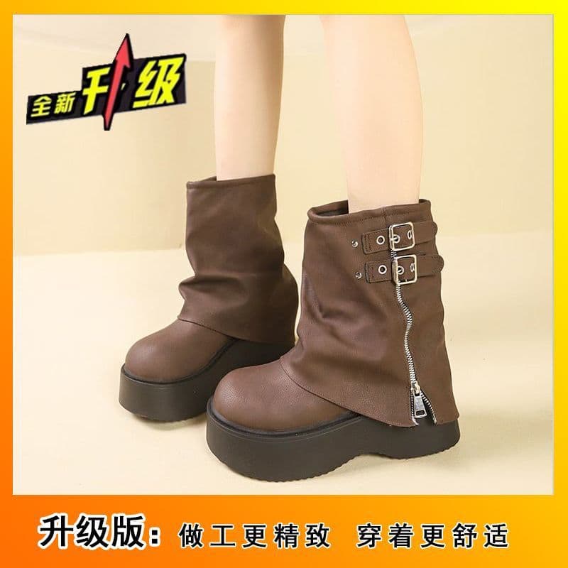 Women's Knee-High Riding Boots with Thick Sole & Height Boost – Fall 2025, photo 9