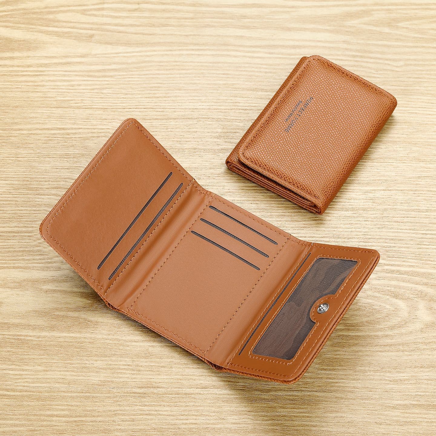 Cross-Border Best-Seller: Solid-Color Short Wallet for Women, Instagram-Style Minimalist Design, Multiple Card Slots, Large Capacity, Coin Purse, Multifunctional Men's Wallet, photo 8